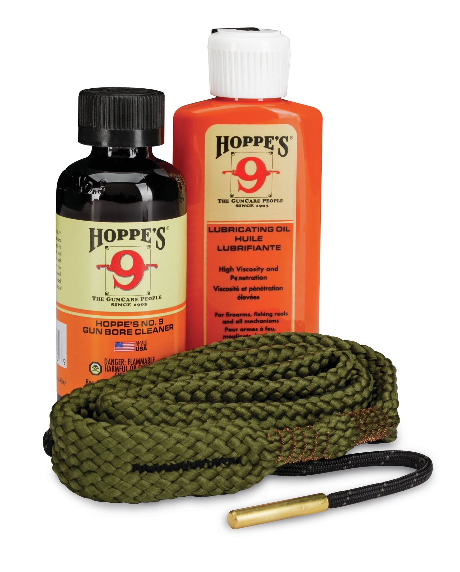 Hoppe's 123 Done! Boresnake 345 Cal Pistol Cleaning Kit