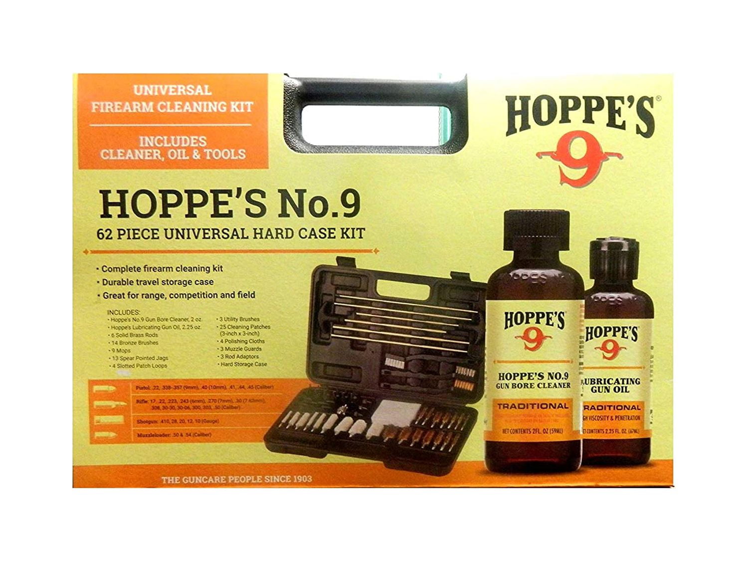 Hoppes #9 Universal Complete Gun Cleaning Kit - Handgun, Rifle
