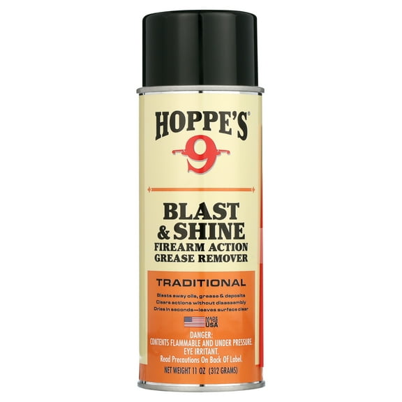 Hoppe's Traditional Blast & Shine Firearm Action Grease Remover 11 oz. Can