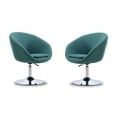 thumbnail image 1 of Manhattan Comfort Hopper Fabric Adjustable Height Accent Chair - Sky Blue (2 Pc), 1 of 5