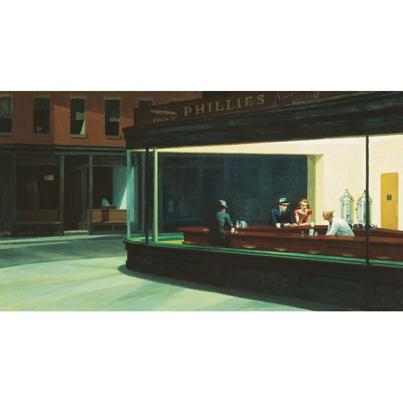Hopper-Nighthawks_cc1 Poster Print - Collection Masters (36 x 20)