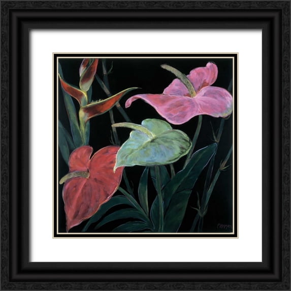 Hopper, Pegge 20x20 Black Ornate Wood Framed with Double Matting Museum Art Print Titled - In Bloom II