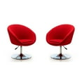 thumbnail image 1 of Hopper Red and Polished Chrome Wool Blend Adjustable Height Chair (Set of 2), 1 of 5