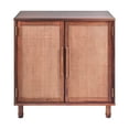 thumbnail image 1 of Hopper Studio ® Delancey Brown 2-Door Cabinet with Woven Rattan Panels, 1 of 6