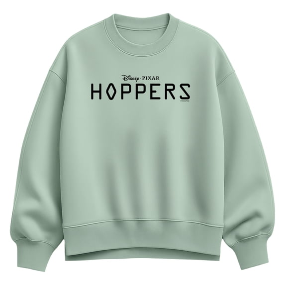 Hoppers - Black Logo - Women's Oversized Fleece Crew Sweatshirt