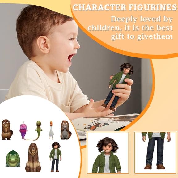 Hoppers Character Action Figures Set, 8 Pcs Mini PVC Collectible Statues for Fans, Home Decor & Cake Toppers, Great for Gift Bags and Playtime