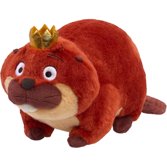 Hoppers King George Beaver Plush Toy, 5-Inch Royal Stuffed Animal with Golden Crown Soft Rust-Red Cuddle Buddy, Woodland Nursery Decor, and Unique Birthday Gifts by JEWLALO