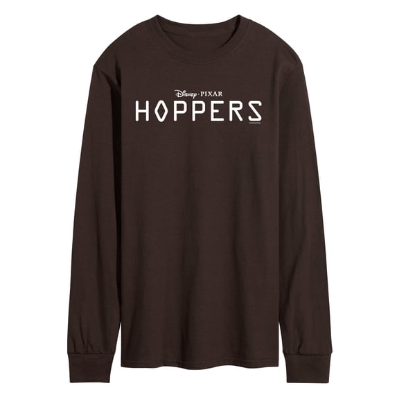 Hoppers - Logo White Men's Long Sleeve Graphic T-Shirt