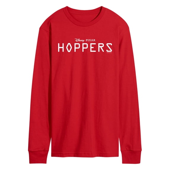 Hoppers - Logo White Men's Long Sleeve Graphic T-Shirt