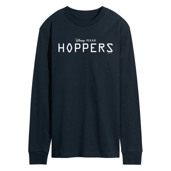 Hoppers - Logo White Men's Long Sleeve Graphic T-Shirt