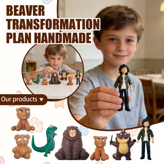 Hoppers Movie 7PCS Figures Set, 3.94 Inch Rubber Collectible Character Figurines, Ideal Gift for Movie Fans & Collectors