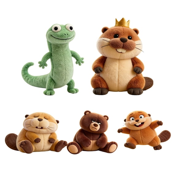 Hoppers Plush 9.8" Tom Lizard Doll Stuffed Animals, Perfect for Home Desktop Decoration and Birthday Gift