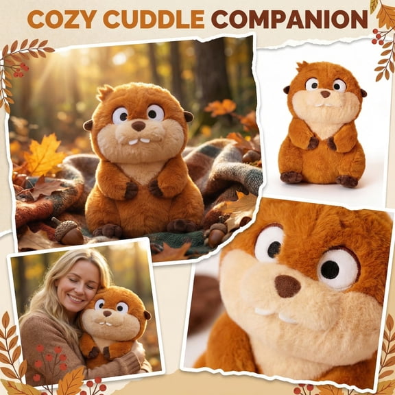 Ho-p-p-ers Plush Toys Stuffed Animal, Cute Beaver Dolls Home Decorations, Beaver Transformation Project Animal Figures Toys Pillows Dolls Gifts for Ho-p-p-ers Fans