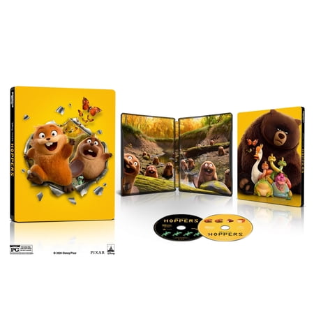 Hoppers (Steelbook) (4K Ultra HD + Blu-ray + Digital Copy) Disney, Adventure, Animation, Comedy