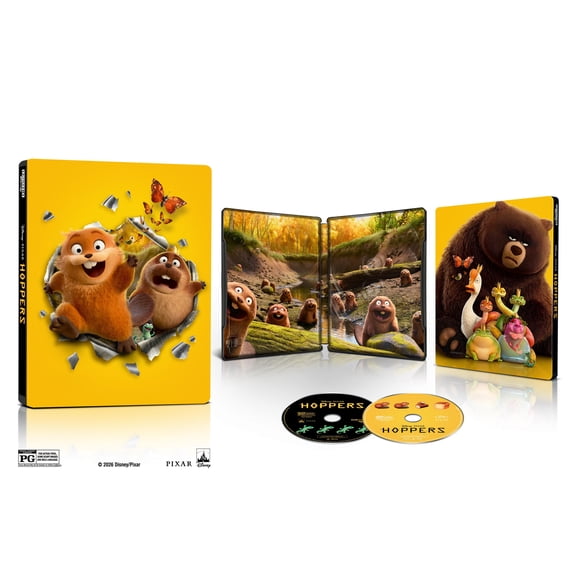 Hoppers (Steelbook) (4K Ultra HD + Blu-ray + Digital Copy) Disney, Adventure, Animation, Comedy
