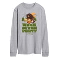 thumbnail image 1 of Hoppers - Work Is The Party Men's Long Sleeve Graphic T-Shirt, 1 of 4