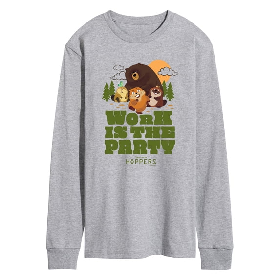 Hoppers - Work Is The Party Men's Long Sleeve Graphic T-Shirt