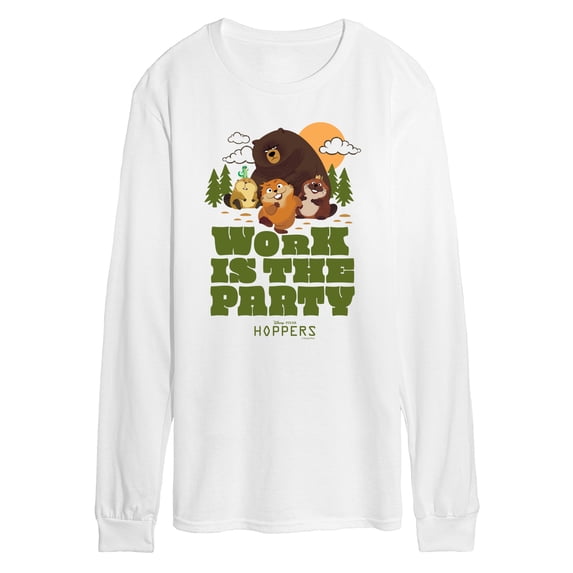 Hoppers - Work Is The Party Men's Long Sleeve Graphic T-Shirt