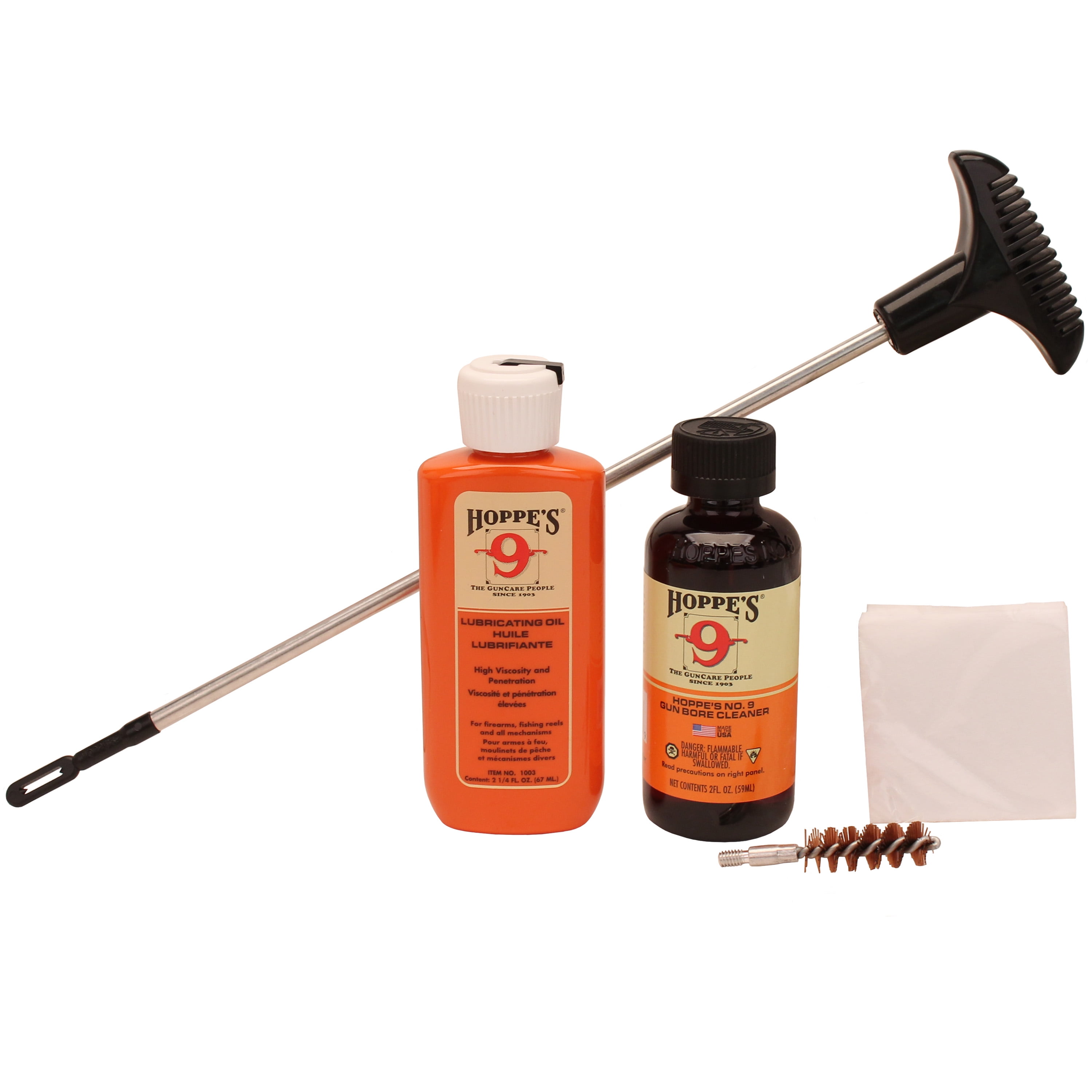 Hoppes Pistol Cleaning Kit with Aluminum Rod for .44 and PCO45B