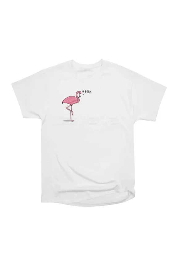Hopping Flamingo T-Shirt Tee Gift For Him Merch For Her Apparel For Friend