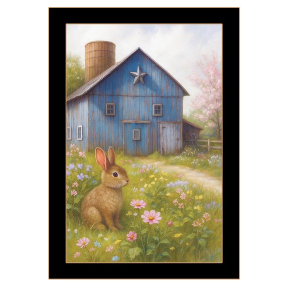 "Hopping into Spring" by Anthony Smith, Ready to Hang Framed Print, Black Frame