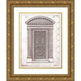 thumbnail image 1 of Hoppus, Edward 12x14 Gold Ornate Wood Framed with Double Matting Museum Art Print Titled - Door, Ionic Order, 1 of 4