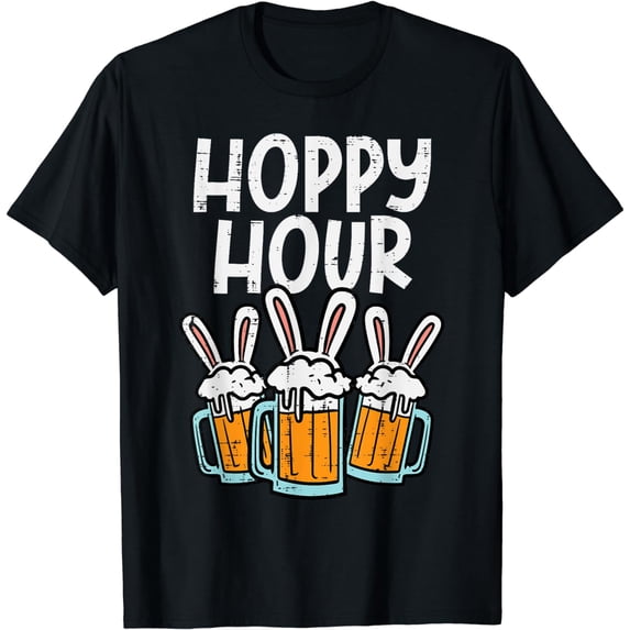 Hoppy Bunny Rabbit Ear Funny Happy Easter Day Men Women T-Shirt
