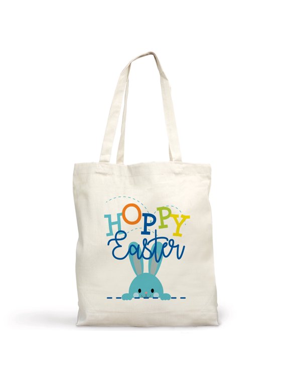 Hoppy Easter Blue Tote Bag