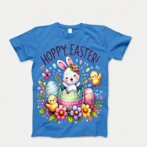 Hoppy Easter Bunny & Chicks Graphic T-Shirt – Cute Spring Egg Hunt Tee for Kids & Adults