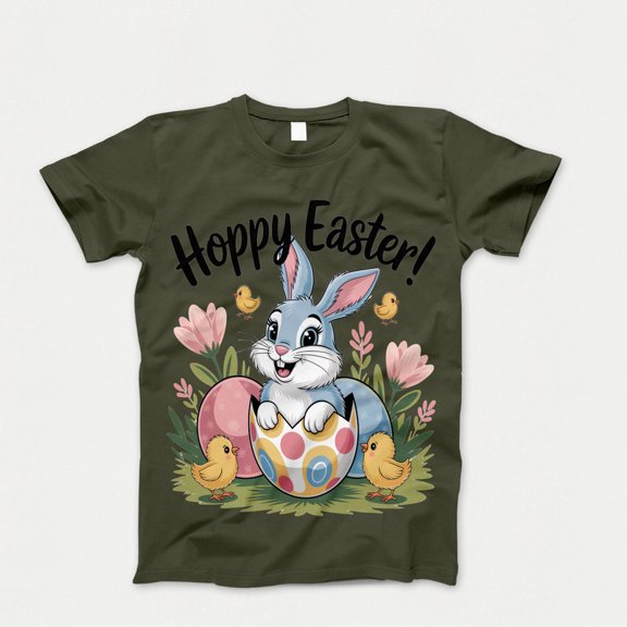 Hoppy Easter Bunny & Chicks T-Shirt – Cute Spring Egg Hunt Graphic Tee for Men & Women