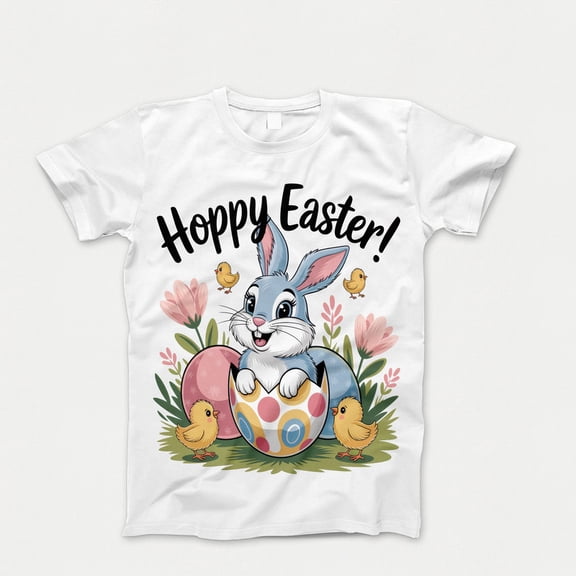 Hoppy Easter Bunny & Chicks T-Shirt – Cute Spring Egg Hunt Graphic Tee for Men & Women
