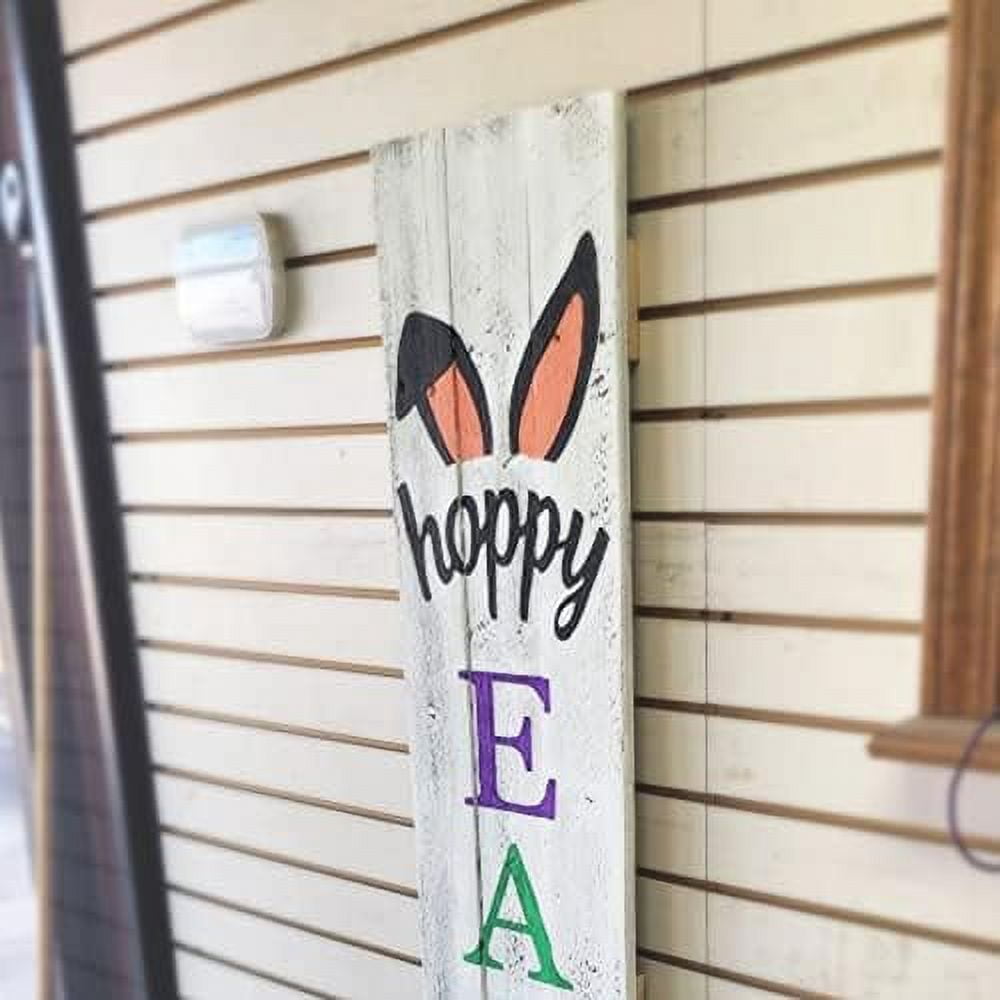 Hoppy Easter Spring Welcome Sign For Front Porch 5 Feet Vertical Made ...