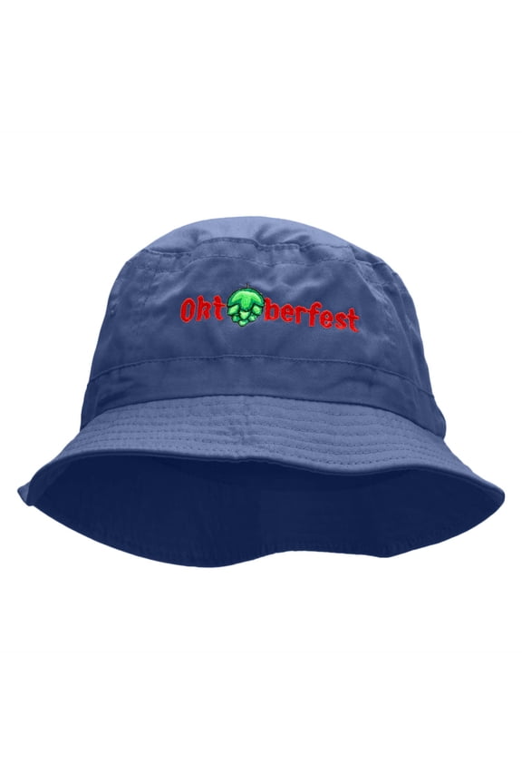 Hoppy Oktoberfest Embroidered Bucket Hat - Periwinkle OSFM
