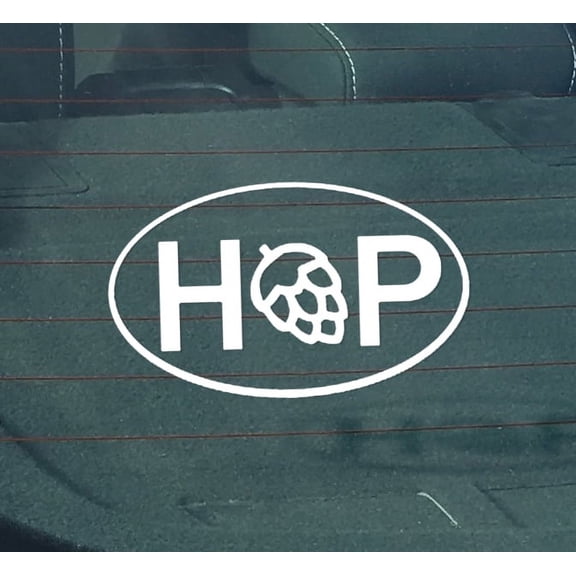 Hops Beer Fridge Vinyl Decal Sticker | Toolbox Decal | Cooler Decal | 5-Inches By 3-Inches | Premium White Vinyl Decal Sticker