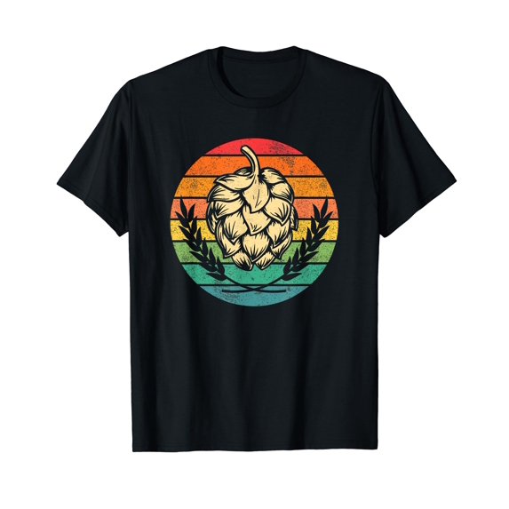Hops Retro Style Craft Beer Fun Drinking T-Shirt