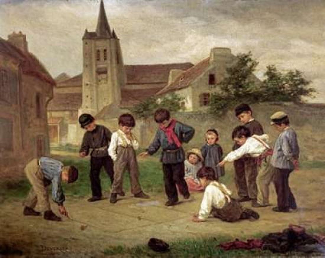 Hopscotch Canvas Art - Theophile Emmanuel Duverger (24 x 30)