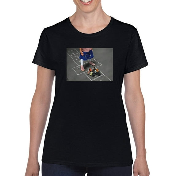 Hopscotch Games T-Shirt Women -Saman Torabi Designs, Female 4X-Large
