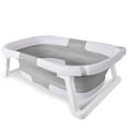 thumbnail image 1 of Hopscotch Lane Deluxe Foldable Baby Bathtub - Soft Gray for Infants and Toddlers 6+ Months, 1 of 5