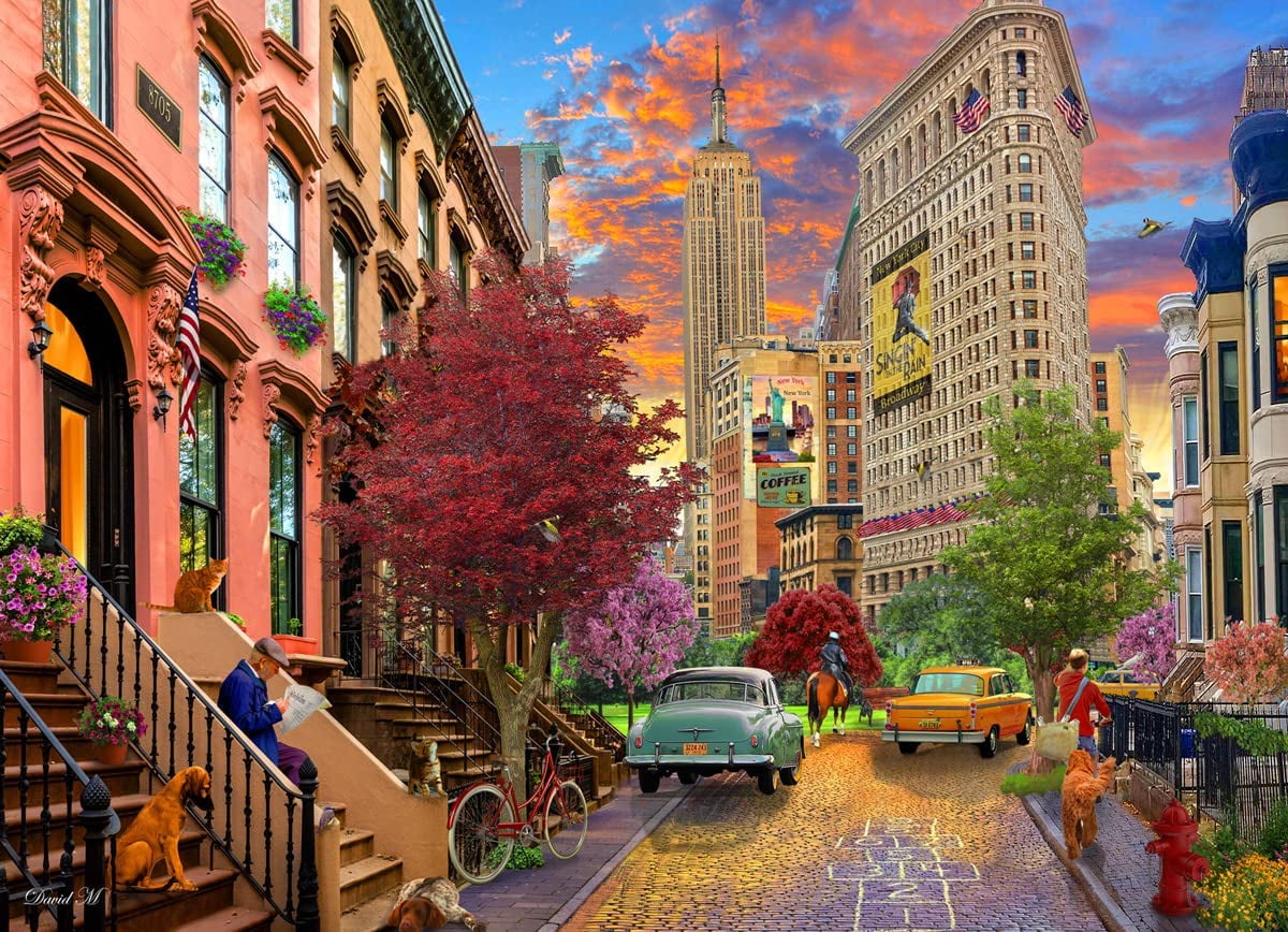 Hopscotch in New York - Jigsaw Puzzles 1000 Pieces for Adults ...