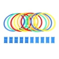 thumbnail image 1 of Hopscotch Ring Set 10 15 inch Diameter with Connectors, Outdoor Backyard Game for Kids, Agility Rings with Storage Bag, Boys Girls Gift, 1 of 9