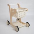 thumbnail image 1 of Hopscotch Squad Baby Wooden Shopping Cart Push Pull Walker Doll Stroller for Toddler, Pretend Peducational Learning Walker, Play Wagon with Rubber Wheel, Larger Size 16.5” x 111.4” x 18”, 1 of 8