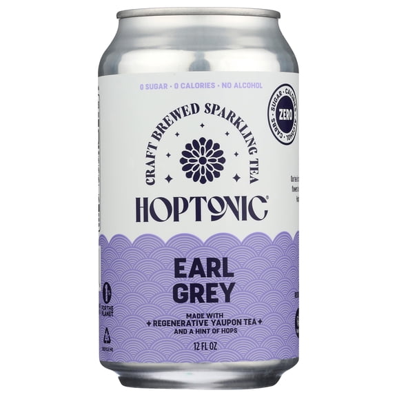Hoptonic Organic Sparkling Black Earl Grey Tea 12 fl oz (Pack Of 12)