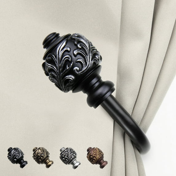 Horace Curtain Rod Holdback - Black,(5709-032)