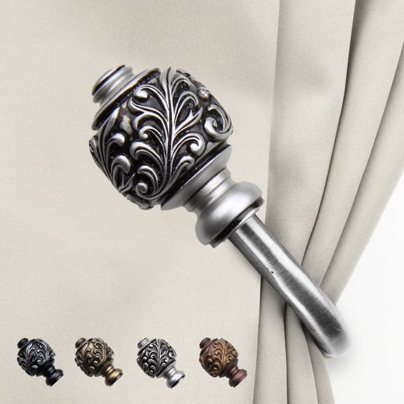 Horace Curtain Rod Holdback - Satin Nickel,(5709-035)