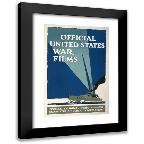 Horace Devitt Welsh 11x14 Black Modern Framed Museum Art Print Titled - Official United States War Films (1917)