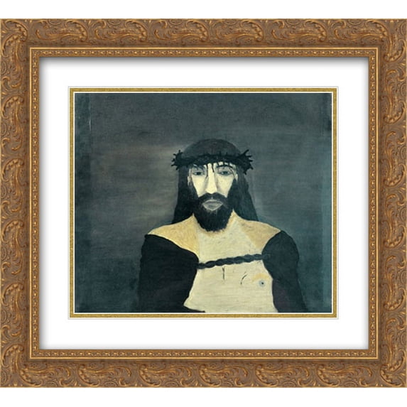 Horace Pippin 2x Matted 22x20 Gold Ornate Framed Art Print 'Christ Crowned With Thorns'