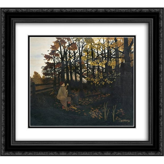 Horace Pippin 2x Matted 24x20 Black Ornate Framed Art Print 'The Squirrel Hunter'
