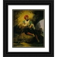 thumbnail image 1 of Horace Vernet 15x17 Black Ornate Wood Framed Double Matted Museum Art Print Titled - Conrad the Corsair (1824), 1 of 5