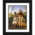 thumbnail image 1 of Horace Vernet 15x18 Black Ornate Wood Framed Double Matted Museum Art Print Titled - Judah and Tamar (1840), 1 of 5