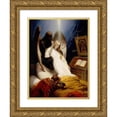 thumbnail image 1 of Horace Vernet 19x24 Gold Ornate Framed and Double Matted Museum Art Print Titled - Angel of the Death (1851), 1 of 4